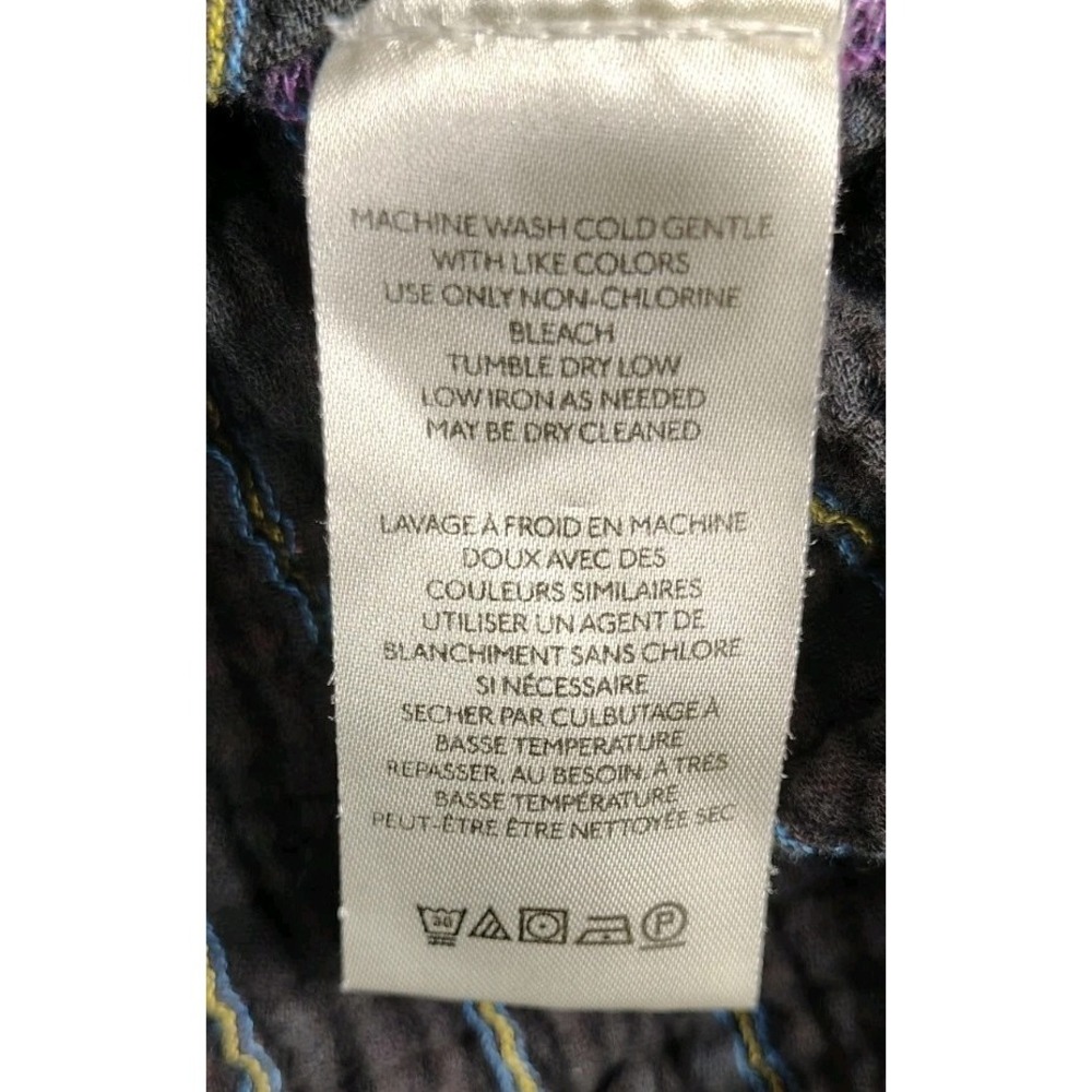 Free People We the Free Cardiff Plaid Top Oversized Boho Grunge Size Medium - Picture 9 of 10